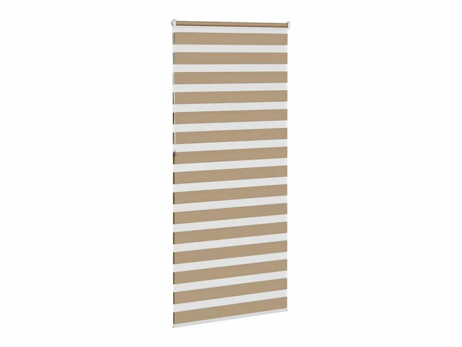 Clicnbuy Estor cebra marrón arena tejido ancho 110,9 cm poliéster