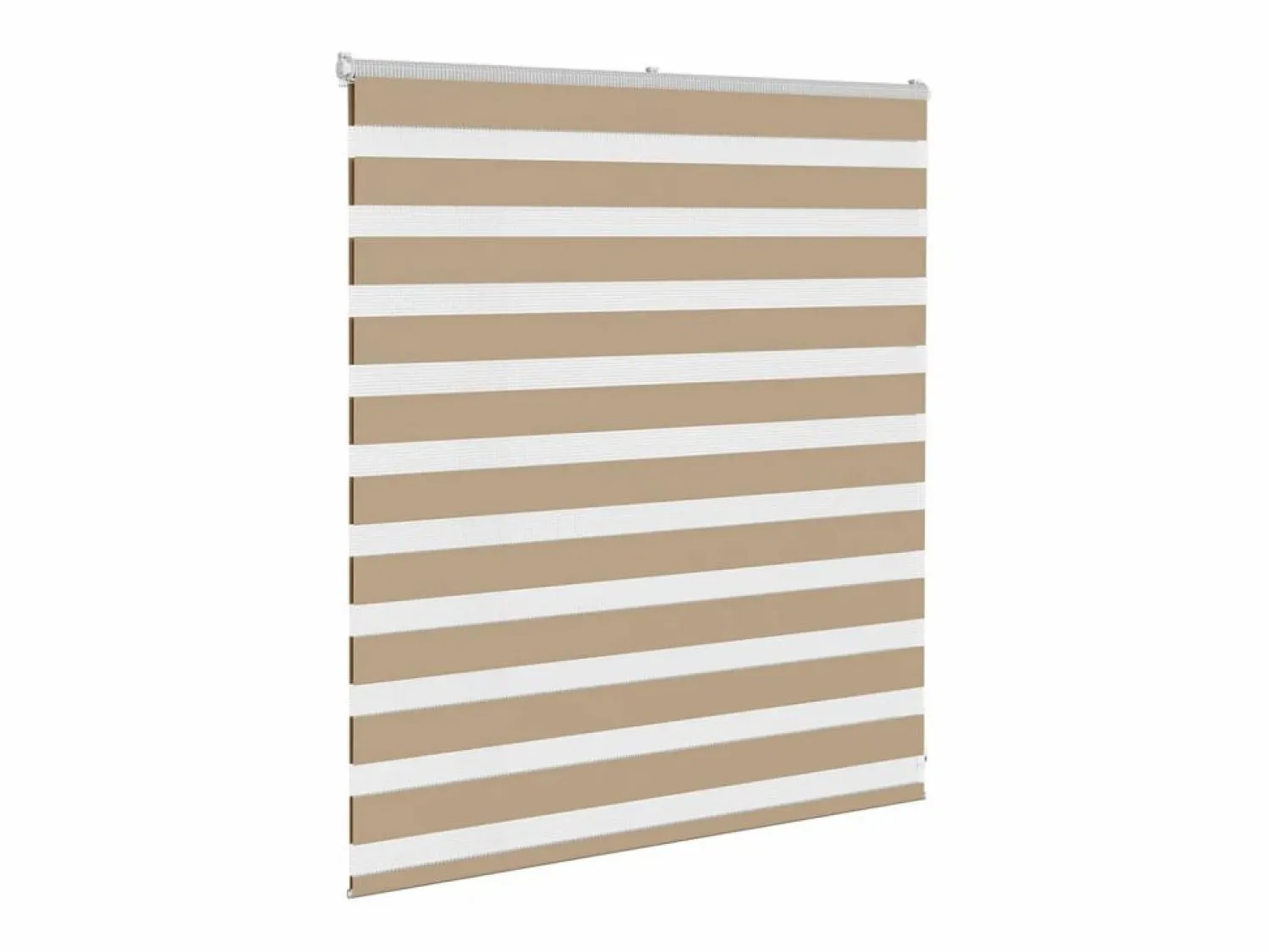 Outlet Estor cebra marrón arena tejido ancho 130,9 cm poliéster Persianas De Interior