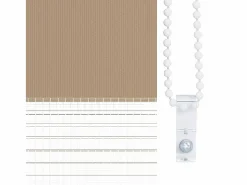 Outlet Clicnbuy Estor cebra marrón arena tejido ancho 75,9 cm poliéster Marru00f3n