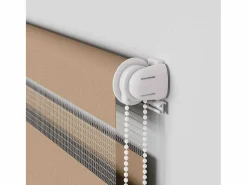 Outlet Clicnbuy Estor cebra marrón arena tejido ancho 75,9 cm poliéster Marru00f3n