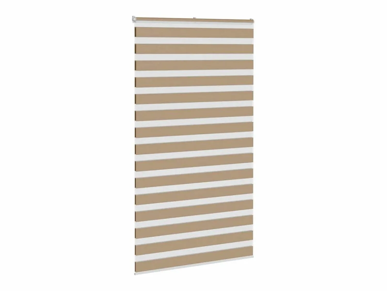 Clicnbuy Estor cebra marrón arena tejido ancho 120,9 cm poliéster
