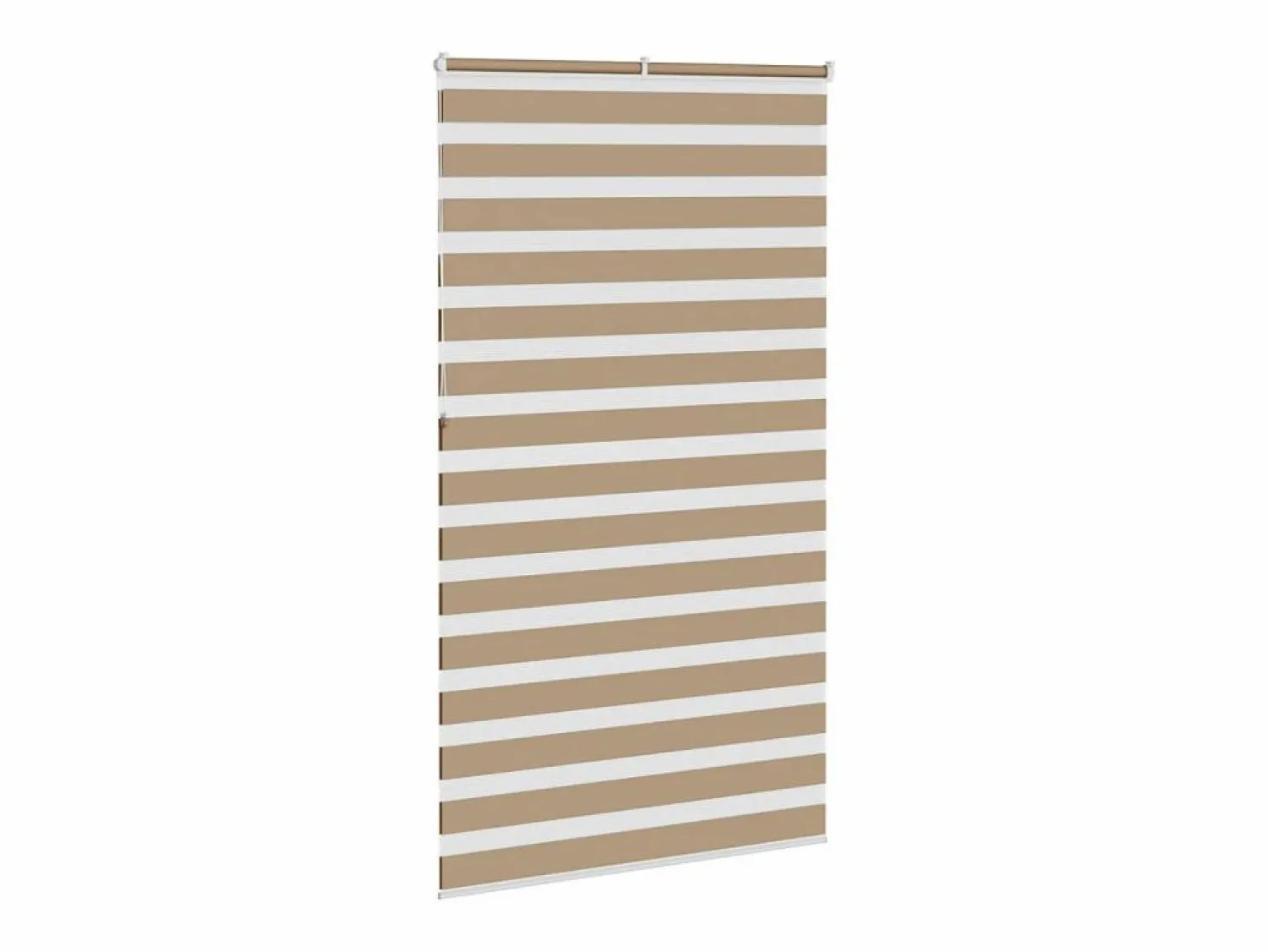 Clicnbuy Estor cebra marrón arena tejido ancho 120,9 cm poliéster
