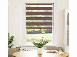 New Estor cebra marrón 90x100 cm tejido ancho 85,9 cm poliéster Persianas De Interior