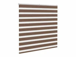 Outlet Estor cebra marrón 140x150 cm tejido ancho 135,9 cm poliéster Persianas De Interior