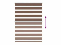 Clicnbuy Estor cebra marrón 105x100 cm tejido ancho 100,9 cm poliéster