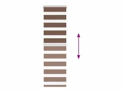 Clicnbuy Estor cebra marrón 40x150 cm tejido ancho 35,9 cm poliéster