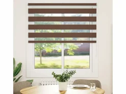 Online Clicnbuy Estor cebra marrón 125x100 cm tejido ancho 120,9 cm poliéster Marru00f3n