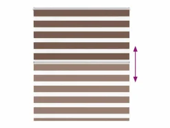 Online Clicnbuy Estor cebra marrón 125x100 cm tejido ancho 120,9 cm poliéster Marru00f3n