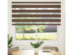 Sale Clicnbuy Estor cebra marrón 165x100 cm tejido ancho 160,9 cm poliéster Marru00f3n
