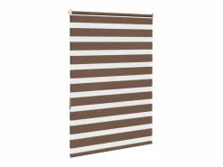 Clicnbuy Estor cebra marrón 110x150 cm tejido ancho 105,9 cm poliéster