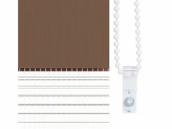 Clicnbuy Estor cebra marrón 110x150 cm tejido ancho 105,9 cm poliéster