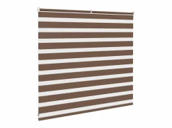 Clicnbuy Estor cebra marrón 155x100 cm tejido ancho 150,9 cm poliéster