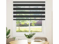 Discount Clicnbuy Estor cebra 130x150 cm tejido ancho 125,9 cm poliéster Negro