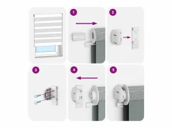 Clicnbuy Estor cebra 110x100 cm tejido ancho 105,9 cm poliéster