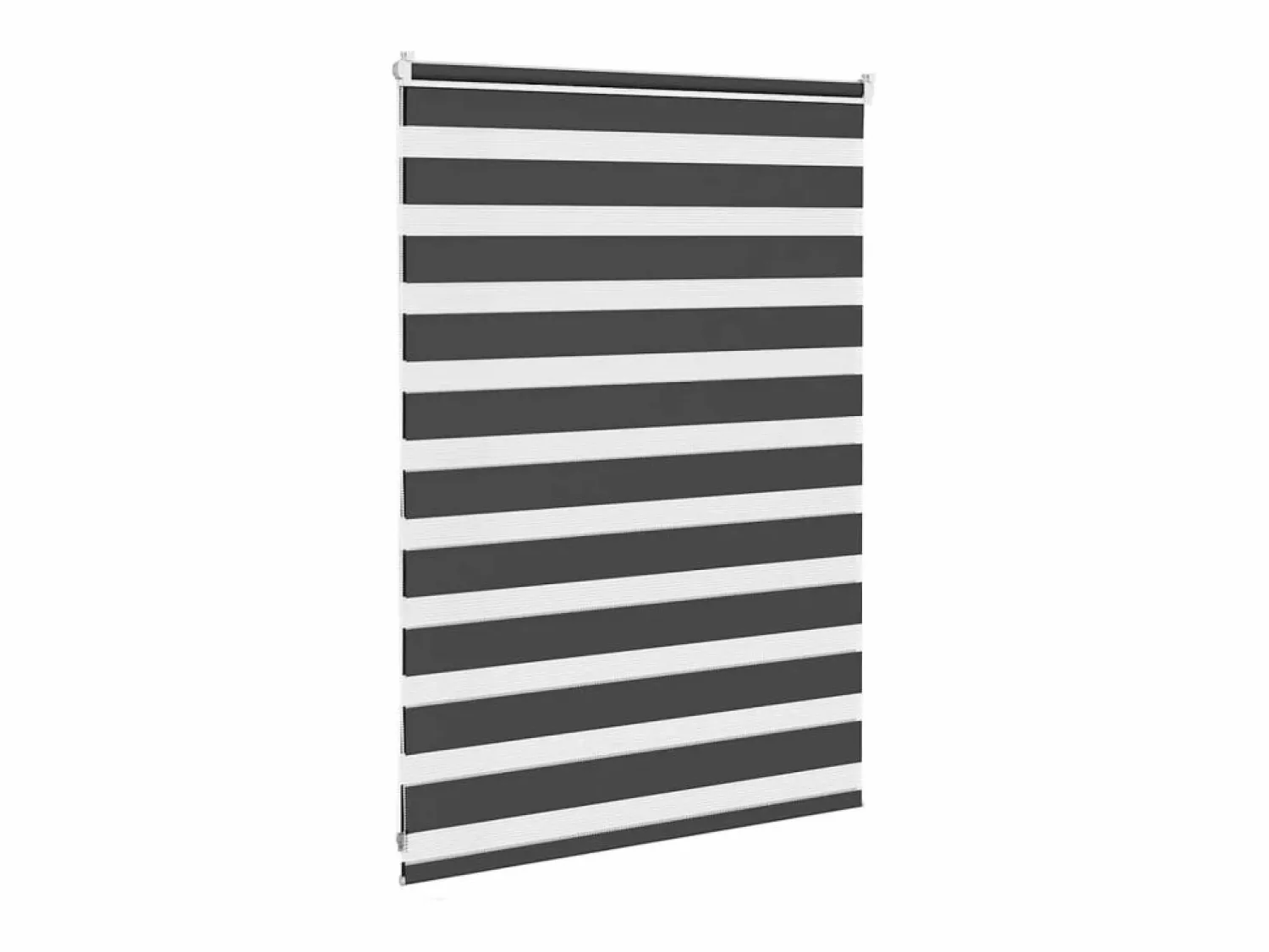 Outlet Clicnbuy Estor cebra 95x100 cm tejido ancho 90,9 cm poliéster Negro