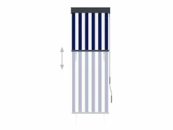 Estor enrollable de exterior y blanco 60x250 cm ES321752