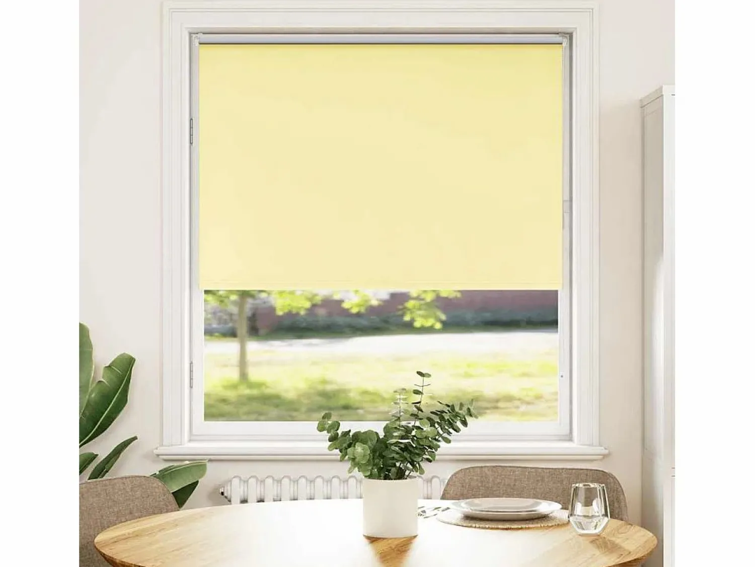 New Clicnbuy Estor Enrollable Opaco 115x150 cm Tela Ancho 110,7 cm Amarillo
