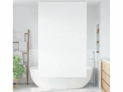 Discount Clicnbuy Estor enrollable para ducha con casete 130x240 cm tela ancho Blanco