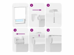 Clicnbuy Estor enrollable para ducha casete tela 100x240 cm ancho 96 cm