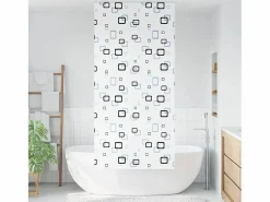 Clicnbuy Estor enrollable para ducha tela 100x240 cm ancho 96 cm