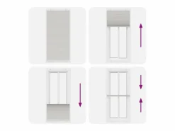 Clicnbuy Estor Plisado claro 85x200 cm Tela Ancho 84,4 cm Poliéster