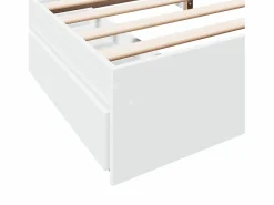 vidaxl Estructura cama con cajones madera ingeniería blanca 200x200 cm