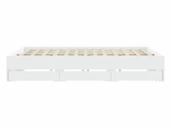 vidaxl Estructura cama con cajones madera ingeniería blanca 200x200 cm