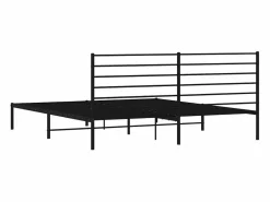 Hot vidaxl Estructura cama sin colchón con cabecero metal 180x200 cm Negro