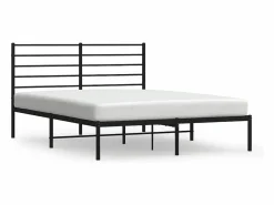 Sale vidaxl Estructura cama sin colchón con cabecero metal 140x190 cm Negro