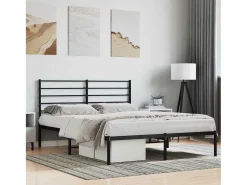 Sale vidaxl Estructura cama sin colchón con cabecero metal 140x190 cm Negro