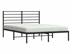 Sale vidaxl Estructura cama sin colchón con cabecero metal 140x190 cm Negro