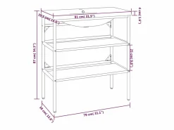 Discount Estructura de baño con lavabo incorporado hierro Estantería Sobre Inodoro