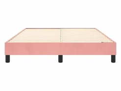 Clicnbuy Estructura de cama box spring terciopelo rosa 140x190 cm