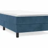 Clicnbuy Estructura de cama box spring terciopelo azul oscuro 90x190 cm