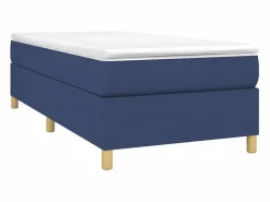 Discount Estructura de cama box spring tela azul 90x190 cm Somier Tapizado|Somier - 90X190Cm