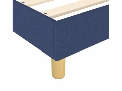 Outlet Estructura de cama box spring tela azul 90x200 cm Somier Tapizado