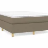 Online Clicnbuy Estructura de cama box spring tela gris taupe 140x190 cm