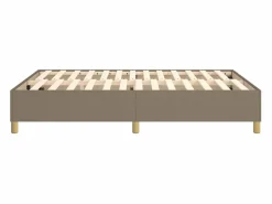 Online Clicnbuy Estructura de cama box spring tela gris taupe 140x190 cm