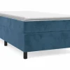 Sale Estructura de cama box spring terciopelo azul oscuro 80x200 cm Somier Tapizado