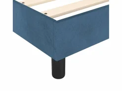 Sale Estructura de cama box spring terciopelo azul oscuro 80x200 cm Somier Tapizado