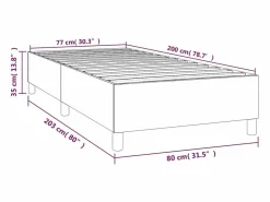 Sale Estructura de cama box spring terciopelo azul oscuro 80x200 cm Somier Tapizado