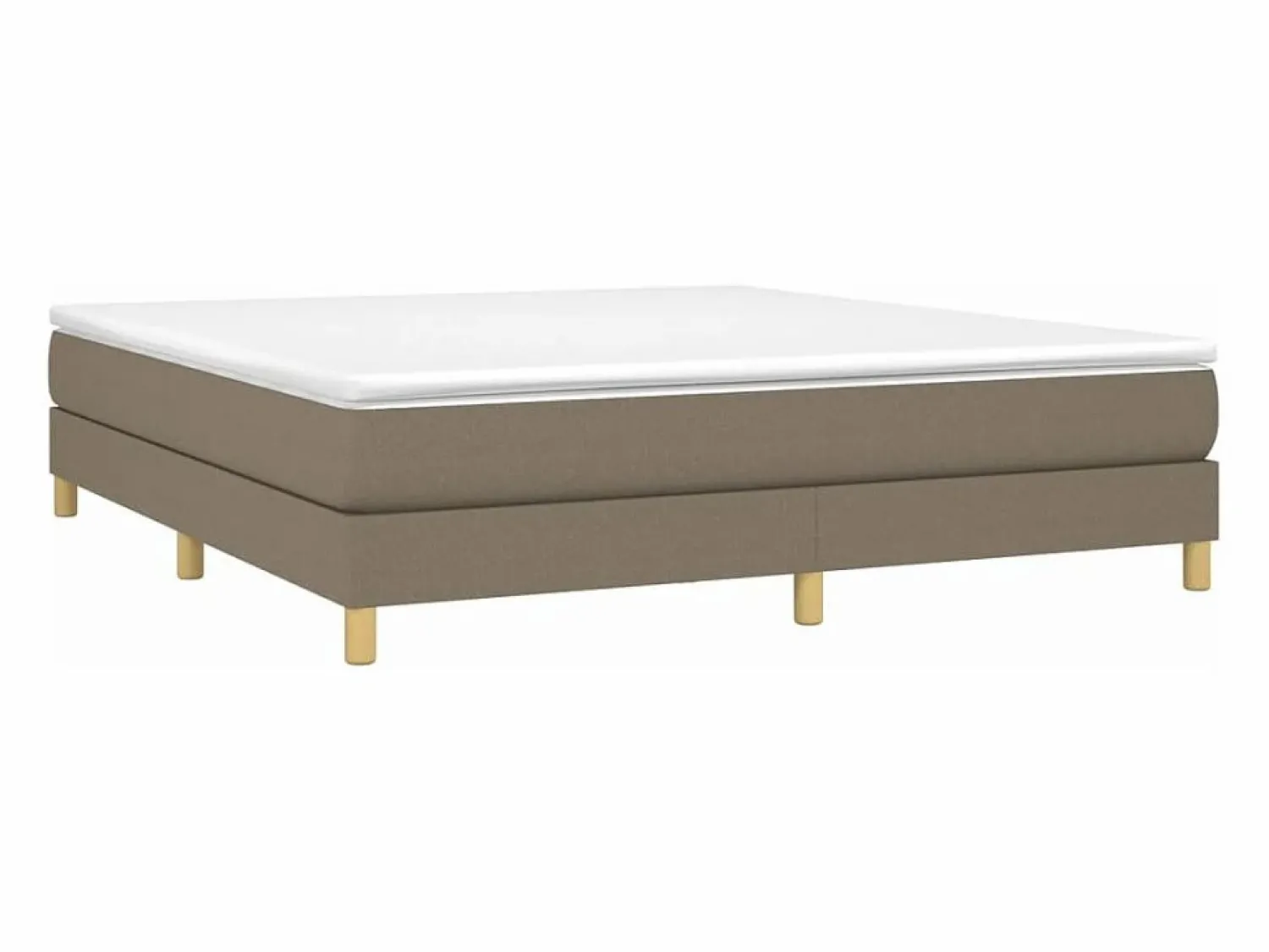 Clicnbuy Estructura de cama box spring tela gris taupe 160x200 cm