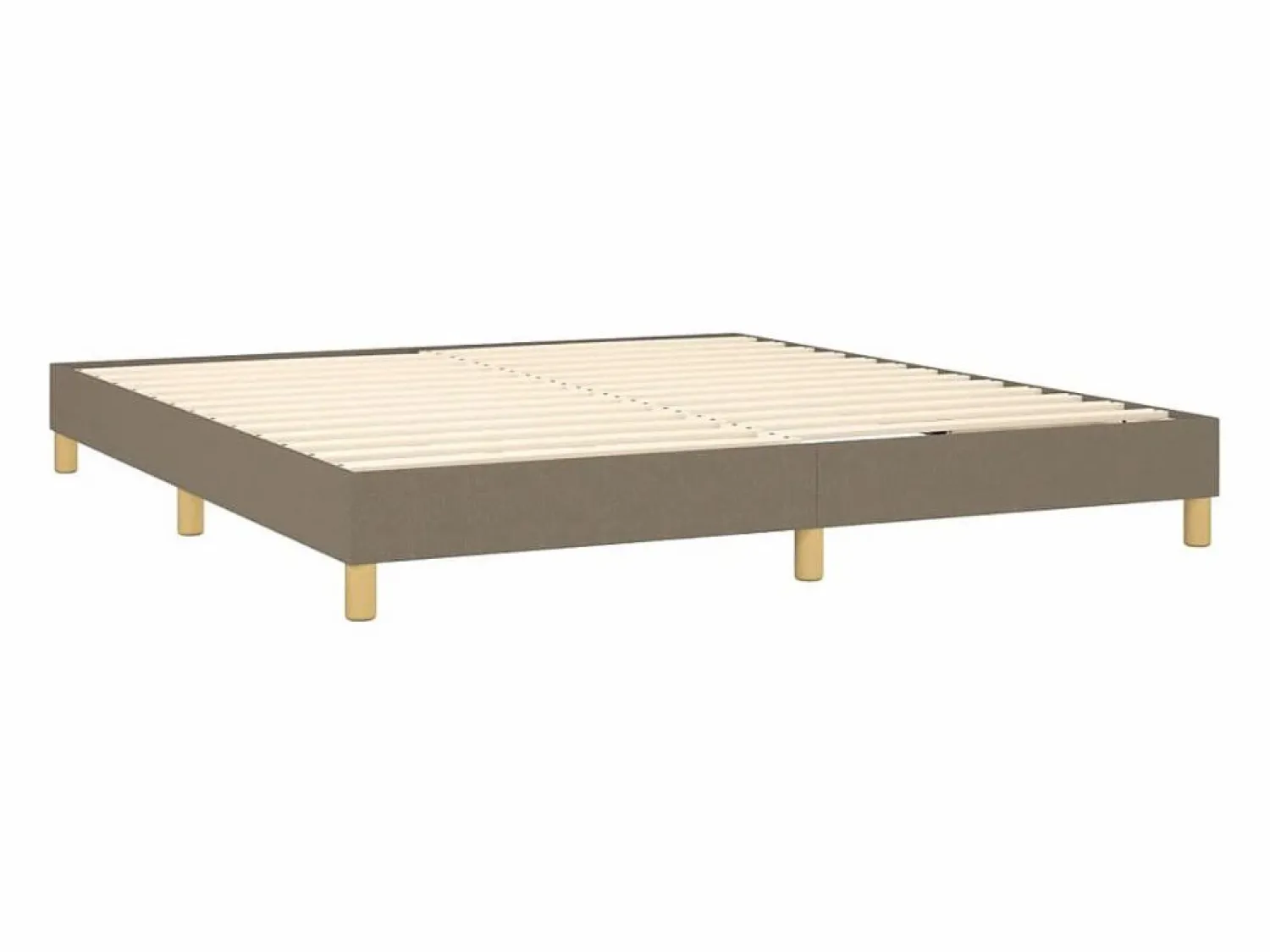 Clicnbuy Estructura de cama box spring tela gris taupe 160x200 cm