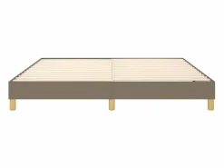 Clicnbuy Estructura de cama box spring tela gris taupe 160x200 cm