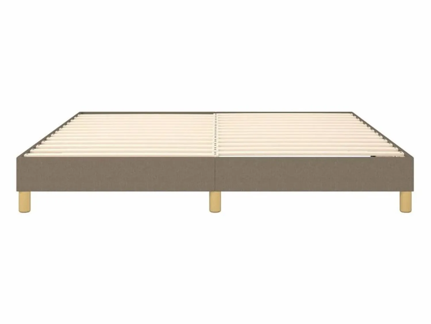 Clicnbuy Estructura de cama box spring tela gris taupe 160x200 cm