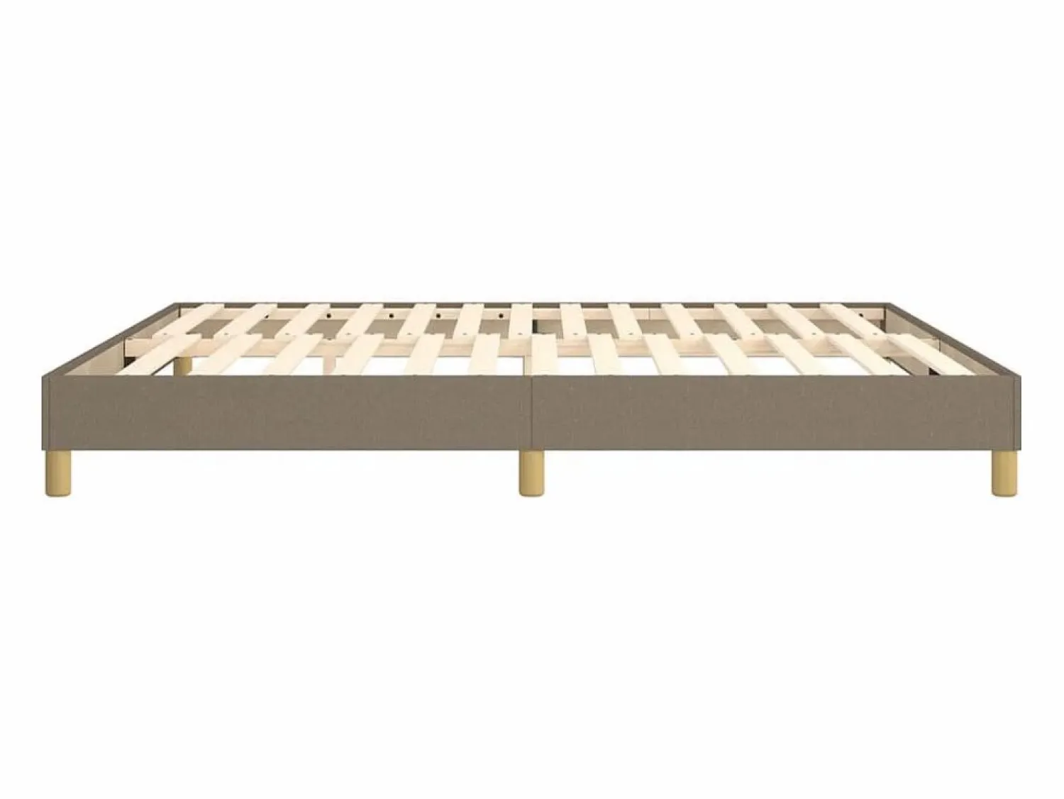 Clicnbuy Estructura de cama box spring tela gris taupe 160x200 cm