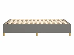 Clearance Estructura de cama box spring tela gris oscuro 140x190 cm Somier - 140X190Cm