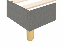 Clearance Estructura de cama box spring tela gris oscuro 140x190 cm Somier - 140X190Cm