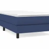 Clicnbuy Estructura de cama box spring tela azul 90x190 cm