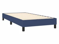 Clicnbuy Estructura de cama box spring tela azul 90x190 cm